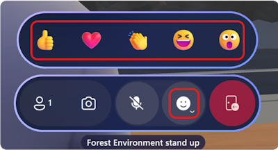 Capture d’écran du menu Emote