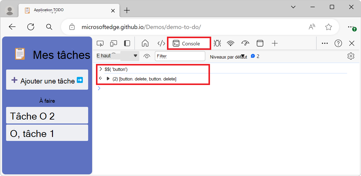 Résultat de $$('button')