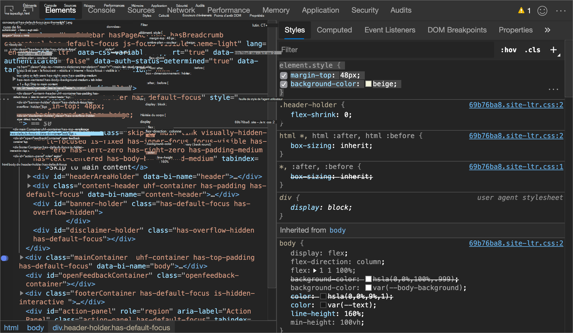 Ajouter des déclarations inline