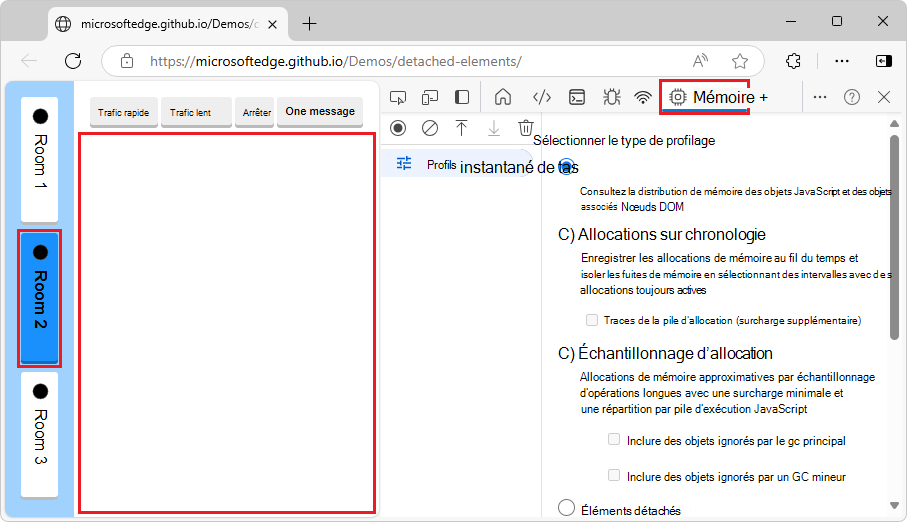 Vue initiale de la chambre 2