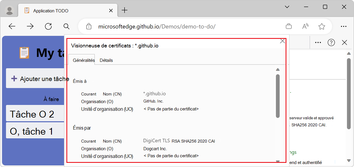 Un certificat d’origine principale