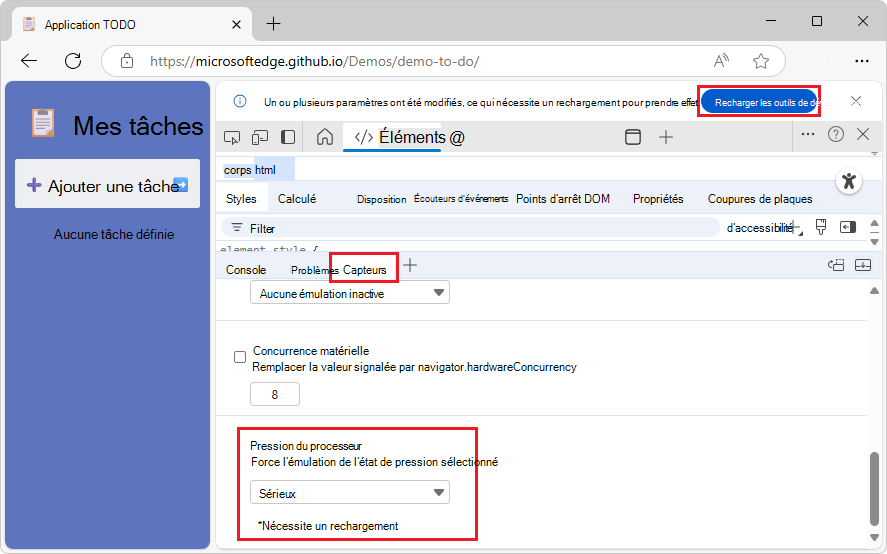 Émulation de la pression « sérieuse » du processeur