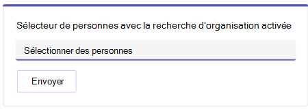 Personnes sélecteur de recherche d’organisation