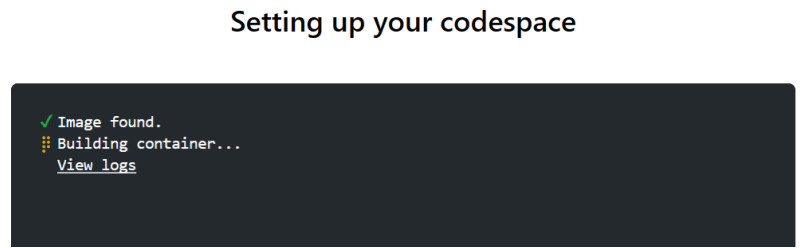 Capture d’écran montrant le codespace qui crée votre bot de notification.