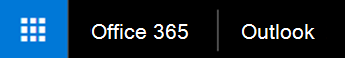 Barre d’outils Outlook classique qui indique « Office 365 » et « Outlook » en noir et blanc.