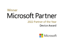 Capture d’écran du logo d’un Partner Center Award pour le Partenaire de l’année 2021.