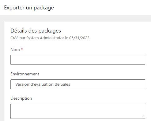 Consulter les détails de package.