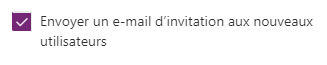 Envoyez une invitation par e-mail.
