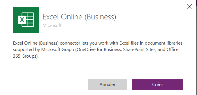 Se connecter à Excel