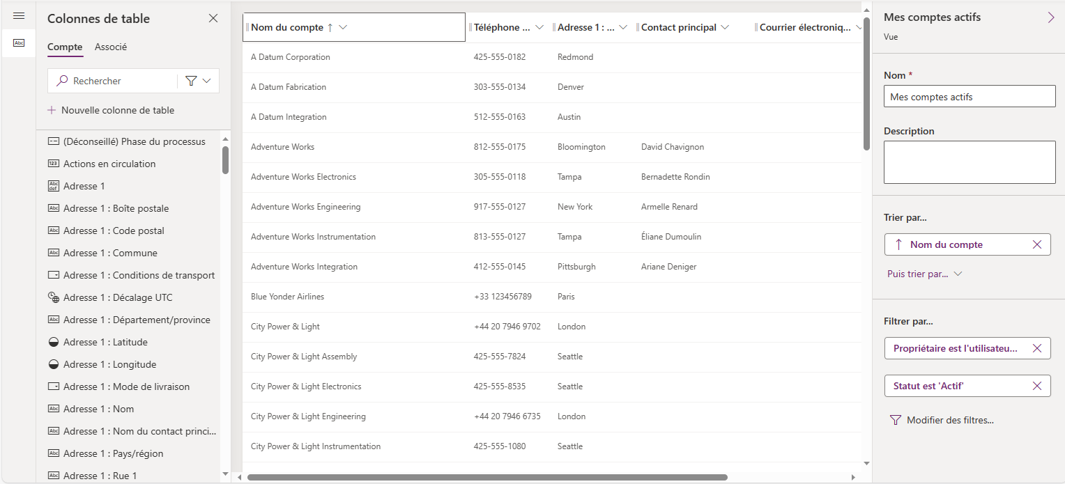 Vue de tous les comptes.