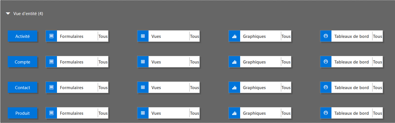 Ajout d’une table au canevas du concepteur d’application.