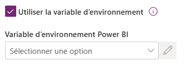 Utiliser la variable d’environnement.