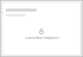 Capture d’écran montrant la vignette verrouillée Power BI.