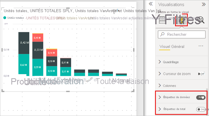 Screenshot showing Column chart unformatted.