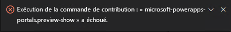 L’exécution de la commande de contribution : 