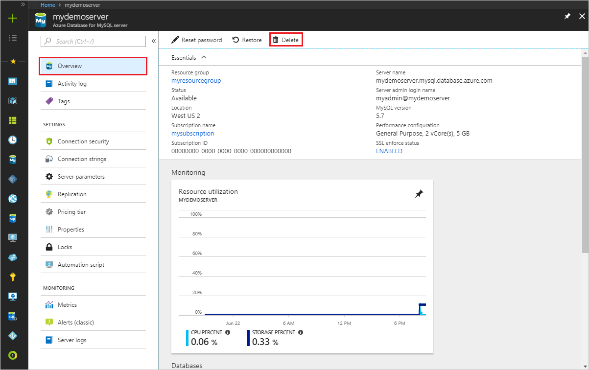 Azure Database pour MySQL - Supprimer le serveur maître