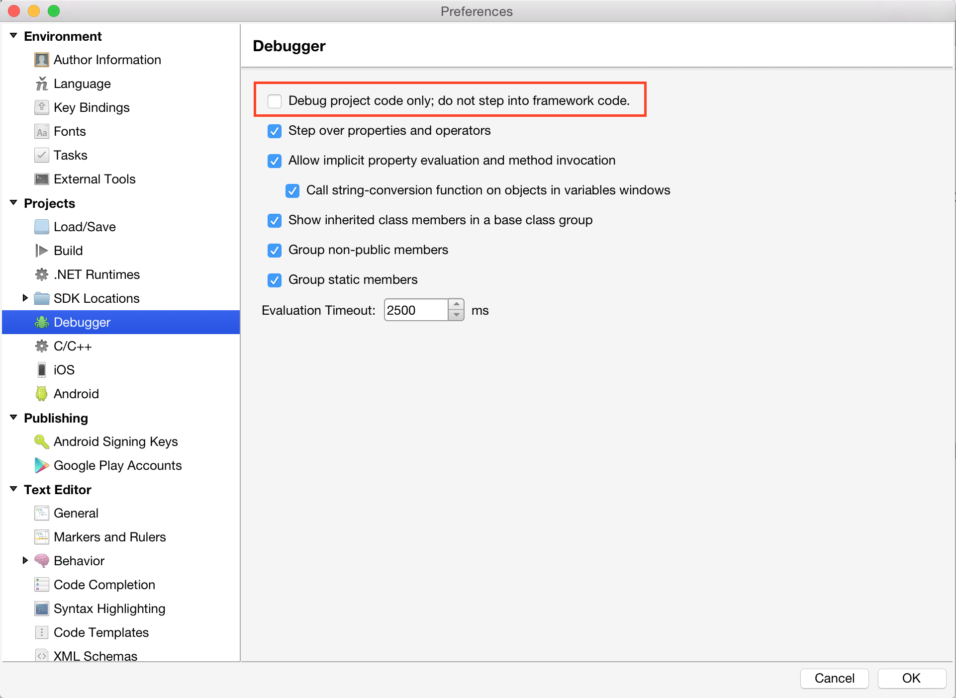 Débogage des bibliothèques de classes mono