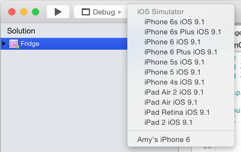 Sélectionner l’appareil cible