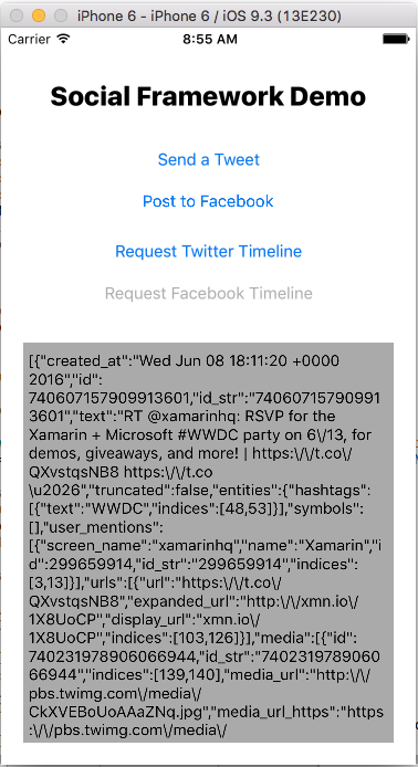 Exemple d’affichage des données JSON brutes
