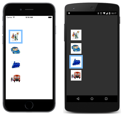 Images de case d’option Triple capture d’écran de Radio Images