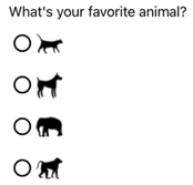 RadioButtons basés sur l’affichage Capture d’écran des RadioButtons basés sur la vue