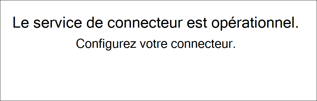 Capture d’écran de la page d’accueil de l’application web de connecteur hébergée par Azure.