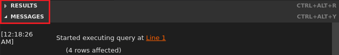 Capture d’écran de l’interface utilisateur graphique de Visual Studio Code, basculer les en-têtes.