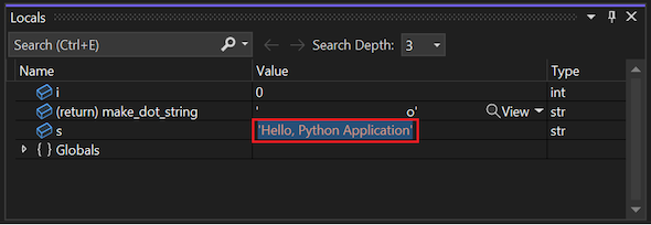 Capture d’écran montrant comment modifier la valeur d’une variable dans la fenêtre Locals pendant le débogage dans Visual Studio.
