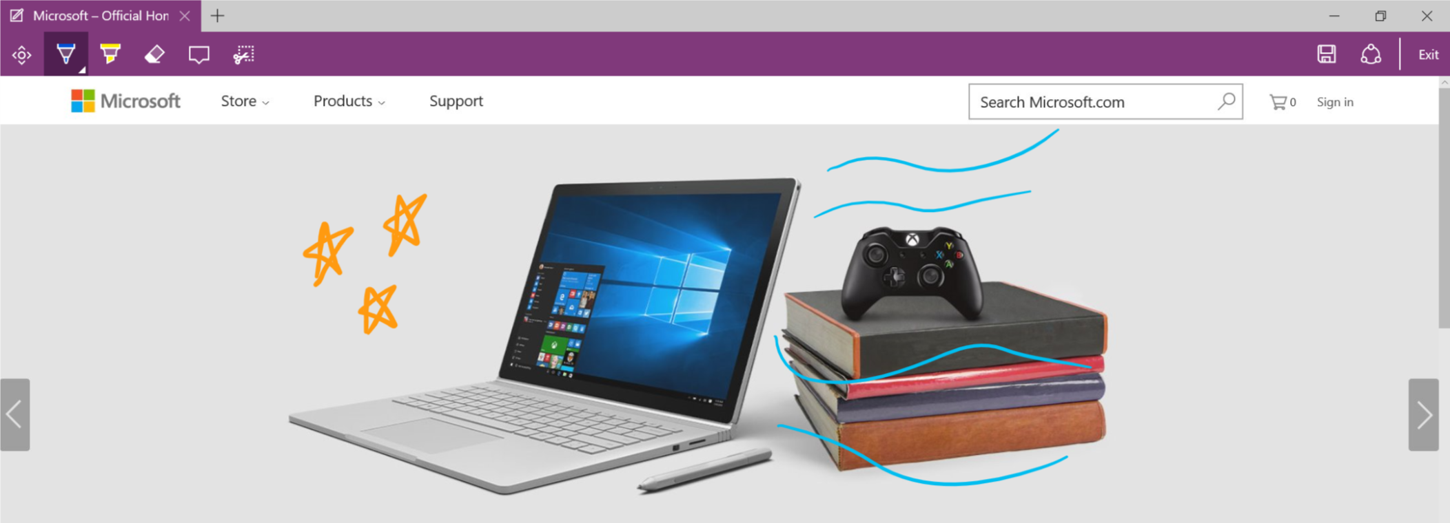 InkCanvas est utilisé pour l'écriture manuscrite dans Microsoft Edge