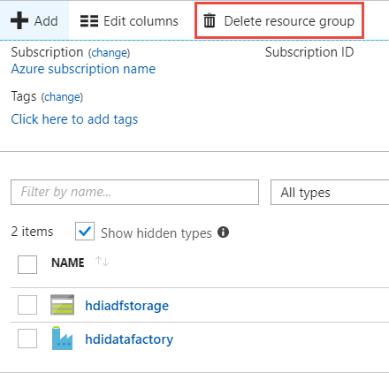 Le portail Azure supprime le groupe de ressources.