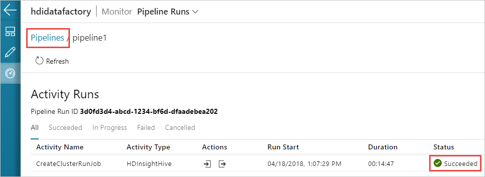 Surveillez l’activité du pipeline Azure Data Factory.