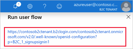 Lien hypertexte d’URI bien connu dans la page Exécuter maintenant du portail Azure