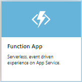 Capture d’écran montrant la vignette Function App dans le portail Azure.