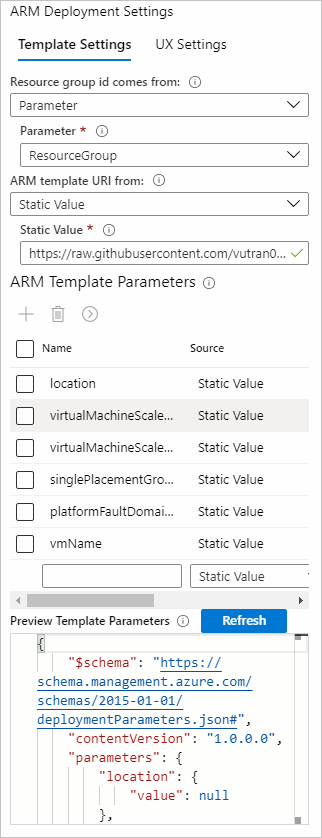 Capture d'écran montrant l'onglet Paramètres du modèle.