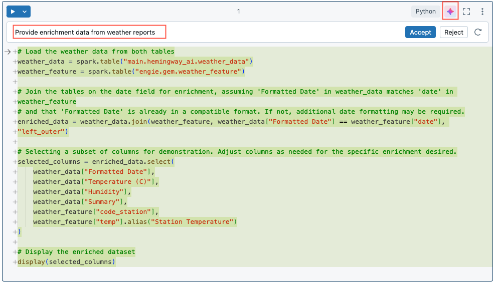 L’Assistant Inline vous aide à identifier et à ajouter des données d’enrichissement.