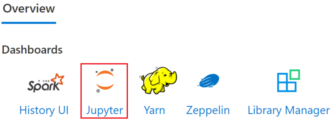 Capture d’écran montrant comment sélectionner le Jupyter Notebook.