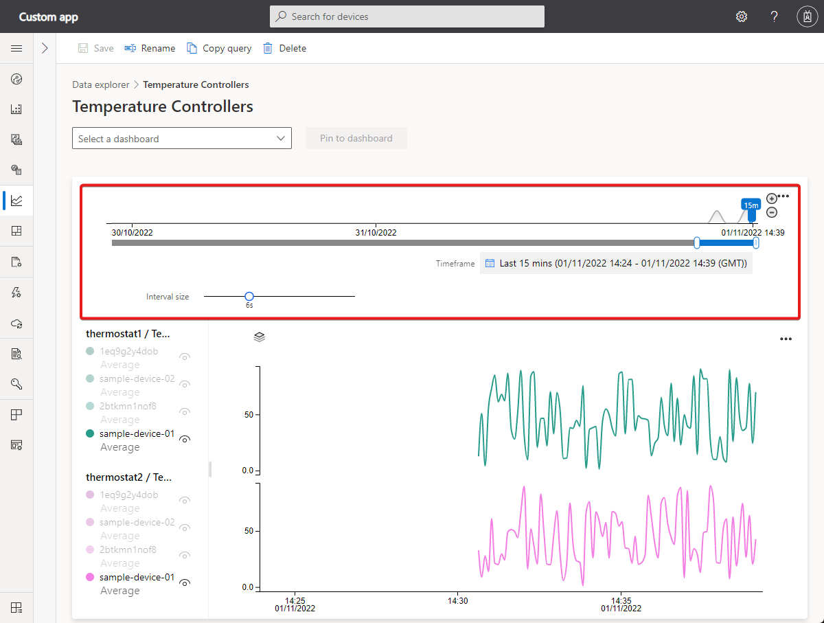 Screenshot that shows the time editor panel.