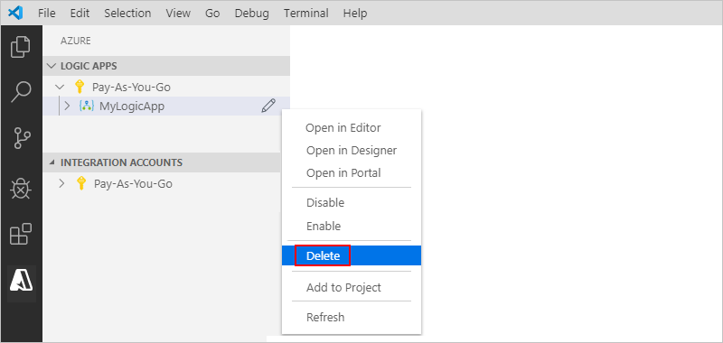 Supprimer votre application logique