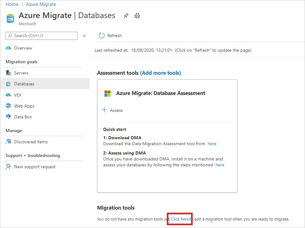 Ajouter des outils de migration de base de données