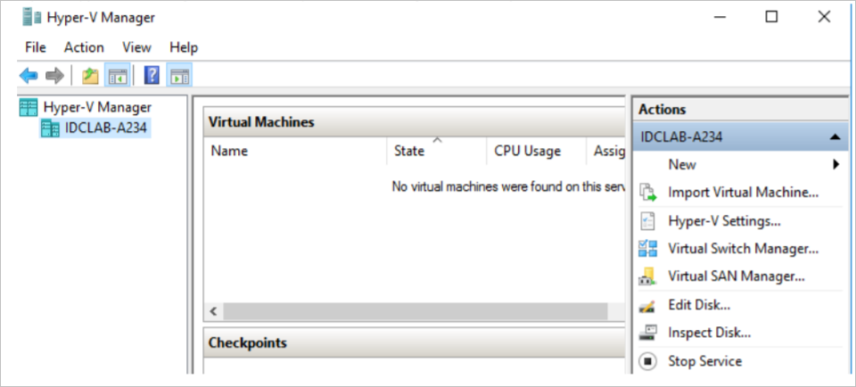 Capture d’écran de la procédure pour déployer le disque dur virtuel.