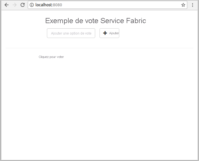 Azure Service Fabric - Hôte local