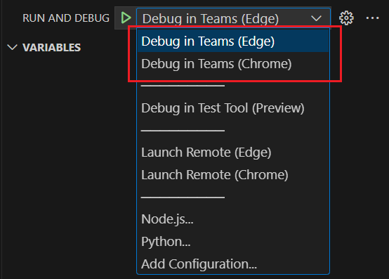 Capture d’écran montrant l’option Navigateur.