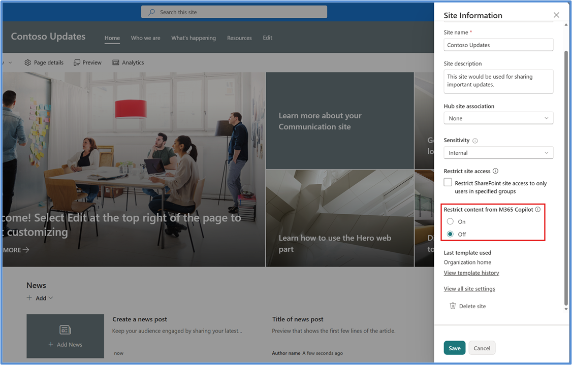 Configuration RCD par l’administrateur de site