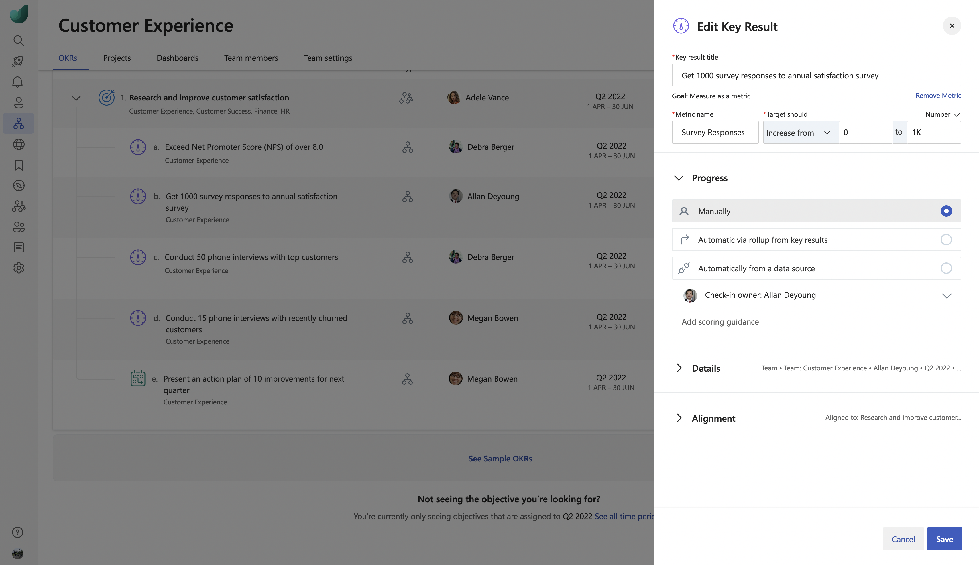 Capture d’écran montrant où vous sélectionnez Google Sheets comme source de données.