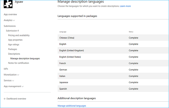 Manage description languages