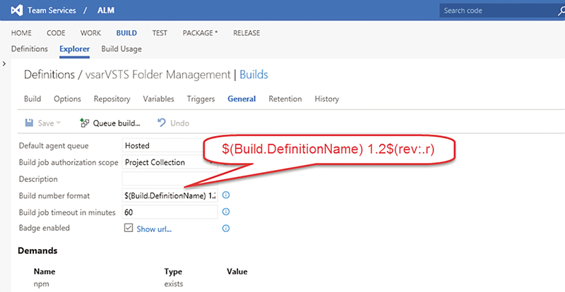 Format du numéro de build