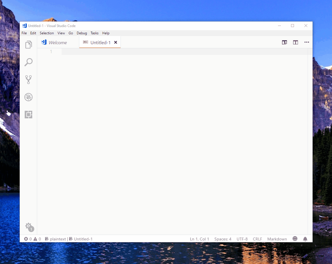 palette de commandes Extension