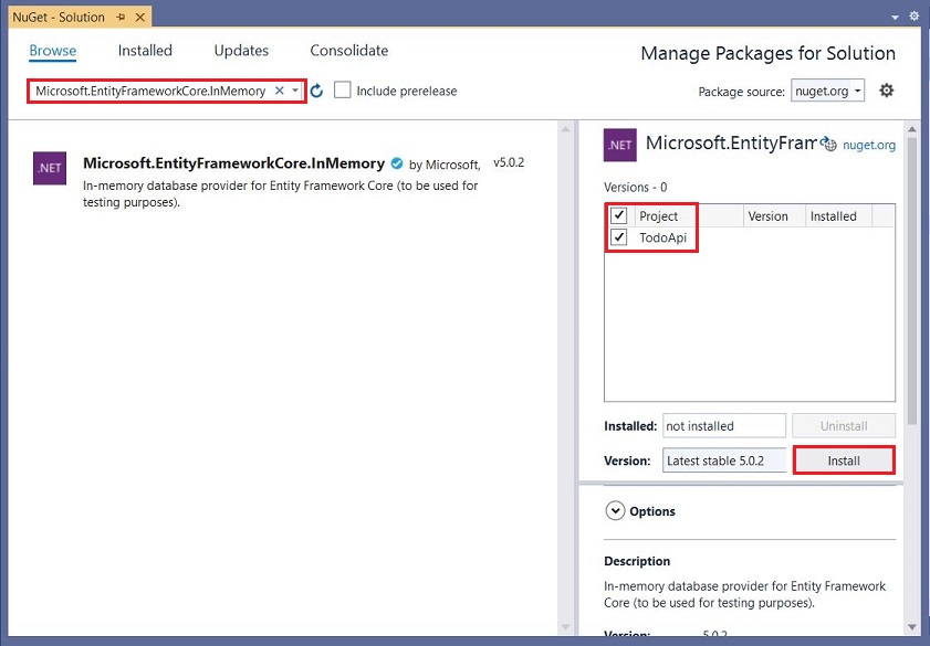 Gestionnaire de package NuGet