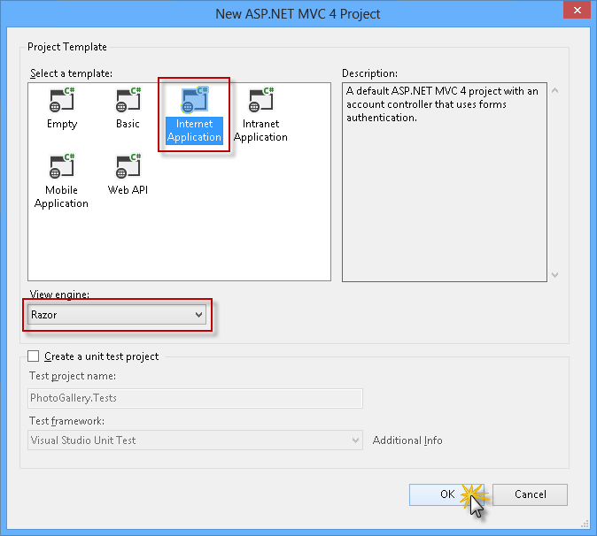 Création d’une application Internet MVC 4 ASP.NET Création d’une application Internet MVC 4 ASP.NET