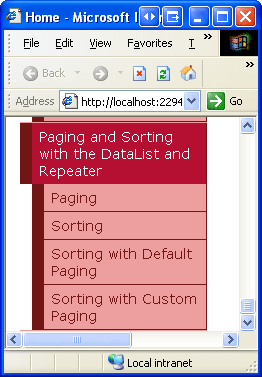 Mettre à jour la carte de site pour inclure les nouvelles pages de ASP.NET